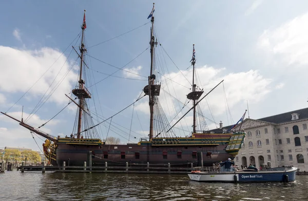 Amsterdam Netherlands April 2017 Replica Dutch East India Company Ship — Stock Photo, Image