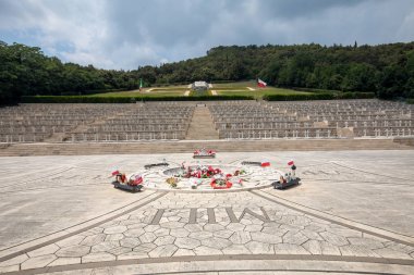  Polish War Cemetery at Monte Cassino - a necropolis of Polish soldiers who died in the battle of Monte Cassino from 11 to 19 May 1944. Italy clipart