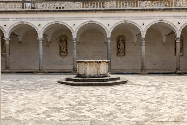 Benedictine Abbey Monte Cassino Manastır Talya — Stok fotoğraf