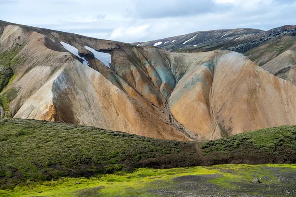 Wulkaniczne Góry Landmannalaugar Rezerwacie Przyrody Fjallabak Islandia — Zdjęcie stockowe