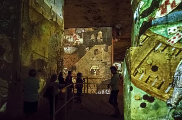 Les Baux Francia Junio 2017 Fantástico Maravilloso Mundo Bosch Brueghel —  Fotos de Stock