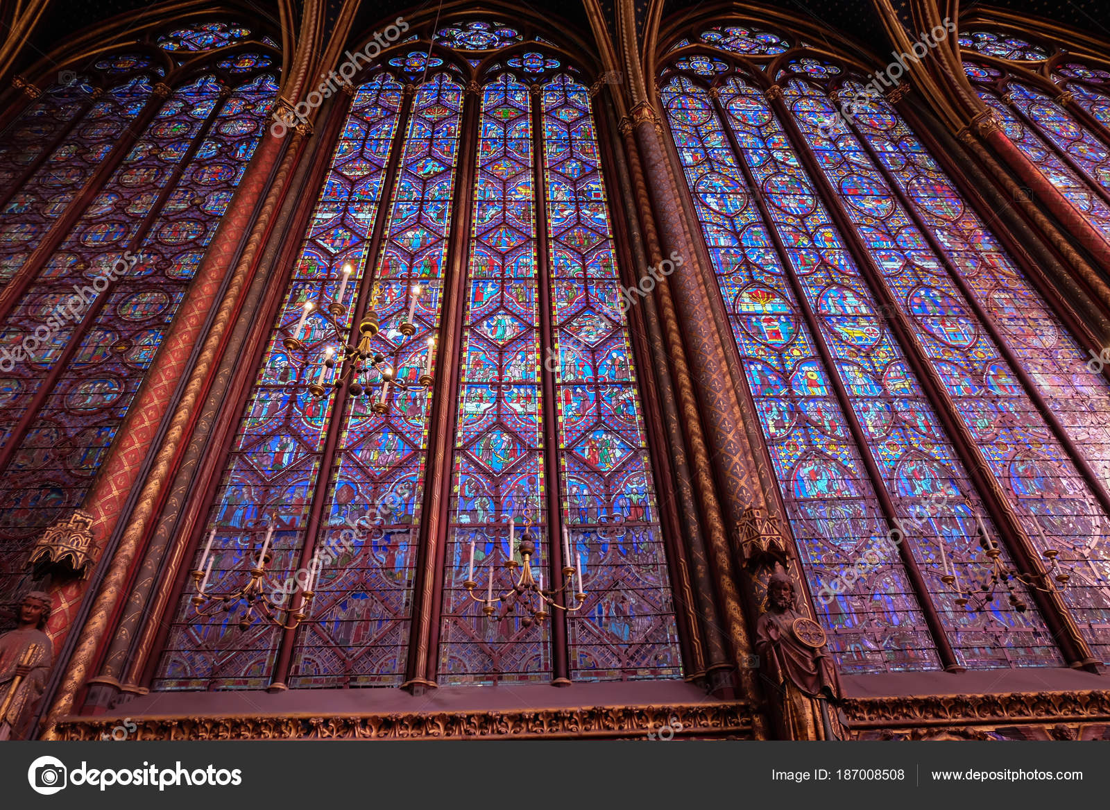 Paris Frankreich November 2017 Interieur Der Sainte Chapelle