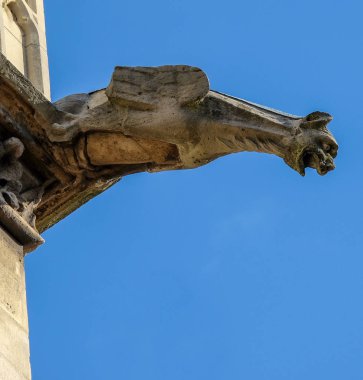 Paris - Saint Chapelle güneyindeki duvarına gargoyles