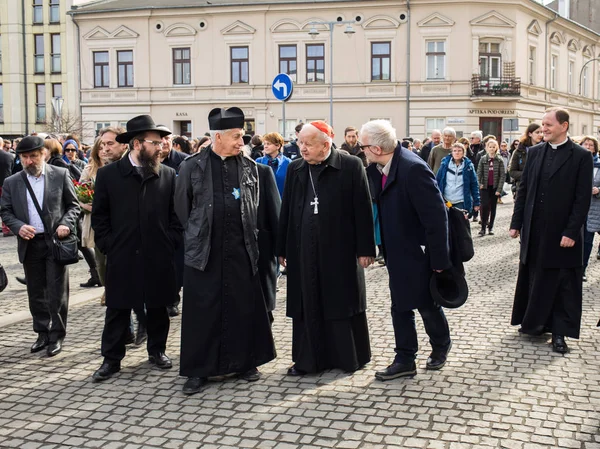 Cracow Poland March 2018 75Th Anniversary Krakow Ghetto Liquidation Remembrance — Stock Photo, Image