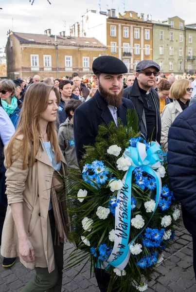 Cracow Poland March 2018 75Th Anniversary Krakow Ghetto Liquidation Remembrance — Stock Photo, Image