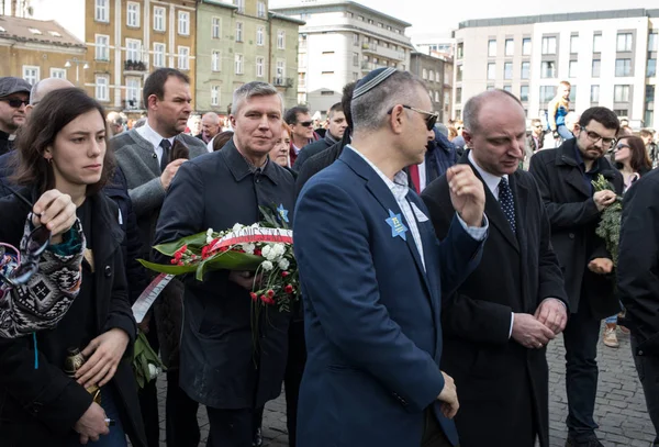 Cracow Poland March 2018 75Th Anniversary Krakow Ghetto Liquidation Remembrance — Stock Photo, Image