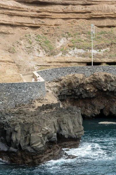 Klippe Entlang Der Promenade Porto Cruz Auf Madeira Portugal — Stockfoto