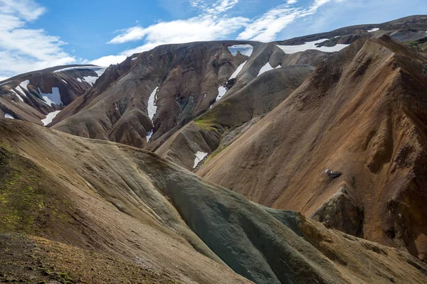 Munții Vulcanici Landmannalaugar Din Rezervația Naturală Fjallabak Islanda — Fotografie, imagine de stoc