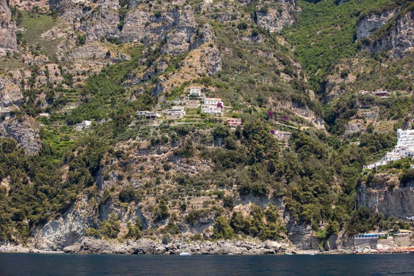 Ville Alberghi Esclusivi Sulla Costa Rocciosa Amalfi Campania Italia — Foto Stock