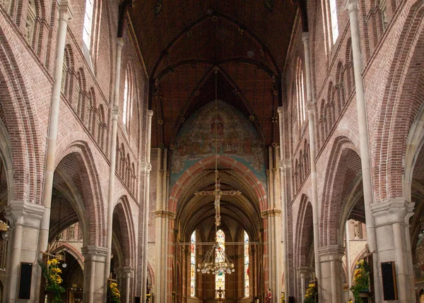 Alkmaar Hollandia 2017 Április Belső Templom Szent Lőrinc Grote Kerk — Stock Fotó