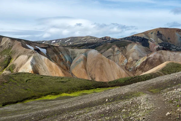 Wulkaniczne Góry Landmannalaugar Rezerwacie Przyrody Fjallabak Islandia — Zdjęcie stockowe