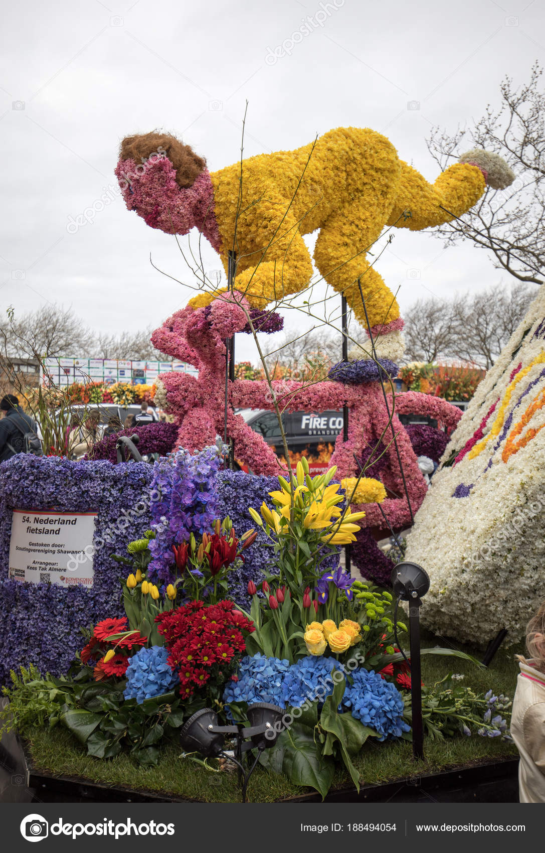 Noordwijkerhout Netherlands April 2017 Platform Tulips Hyacinths
