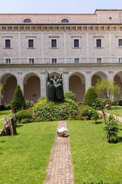 Montecassino Italie Juin 2017 Cloître Entrée Abbaye Monte Cassino Mort — Photo
