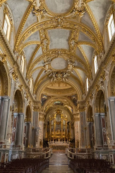Montecassino Italie Juin 2017 Nef Principale Autel Intérieur Basilique Abbaye — Photo