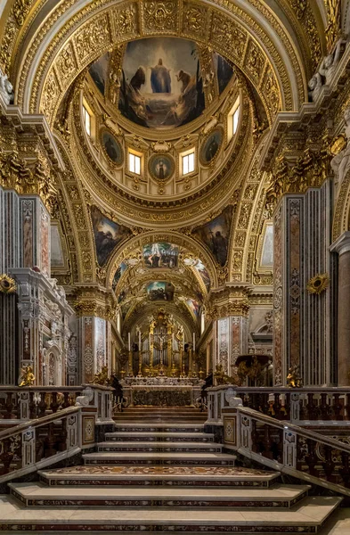 Montecassino Itálie Června 2017 Hlavní Loď Oltář Uvnitř Baziliky Monte — Stock fotografie