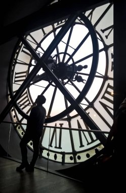 Paris, Fransa - Kasım, 2017: Büyük saat Muse d d'Orsay, Paris, Ile-de-France, Fransa 