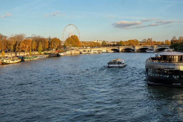 Paris Frankreich November 2017 Blick Von Der Alexanderbrücke Auf Die — Stockfoto