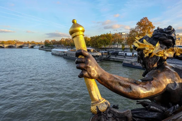 Paris France November 2017 View Alexander Iii Bridge Seine Paris — Stock Photo, Image