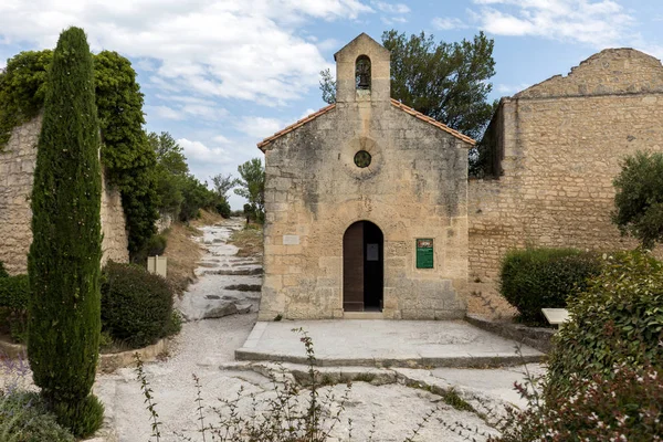 Mały Kościół Les Baux Provence Prowansja Francja — Zdjęcie stockowe