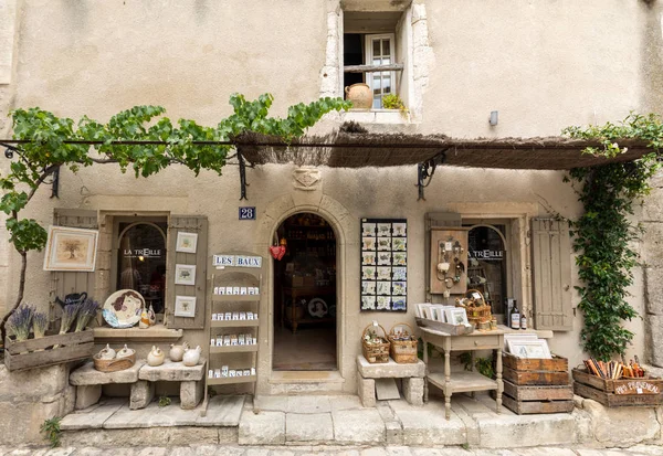 Les Baux Provence Frankrijk Juni 2017 Toeristische Winkel Les Baux — Stockfoto