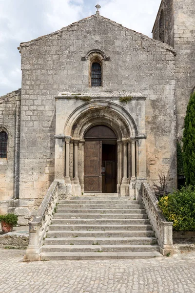 Chiesa Saint Vincent Borgo Medievale Les Baux Provence Bouches Rhone — Foto Stock