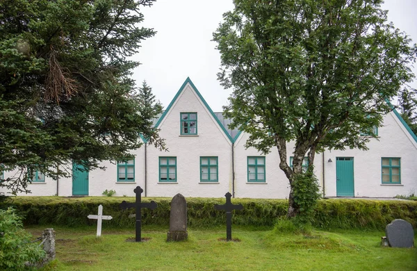 Eglise Dans Parc National Thingvellir Islande — Photo