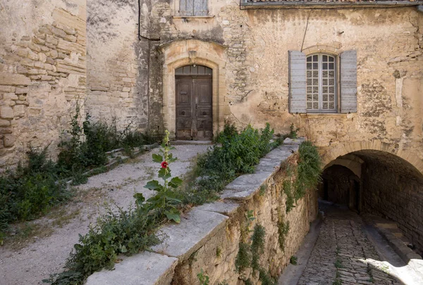 Strada Stretta Nella Città Medievale Gordes Provence Francia — Foto Stock