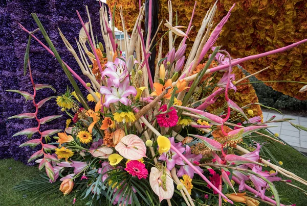 Noordwijkerhout Holandia Kwietnia 2017 Dekoracje Florystyczne Tradycyjnych Kwiatów Parada Bloemencorso — Zdjęcie stockowe