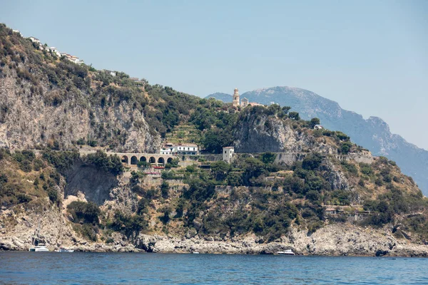 Itinerario Panoramico Sorrento Salerno Lungo Costiera Amalfitana Campania Italia — Foto Stock