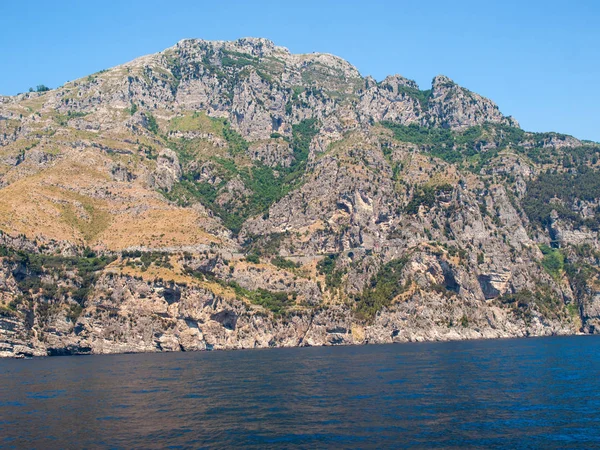 Uitzicht Amalfikust Tussen Sorrento Amalfi Campanië Italië — Stockfoto