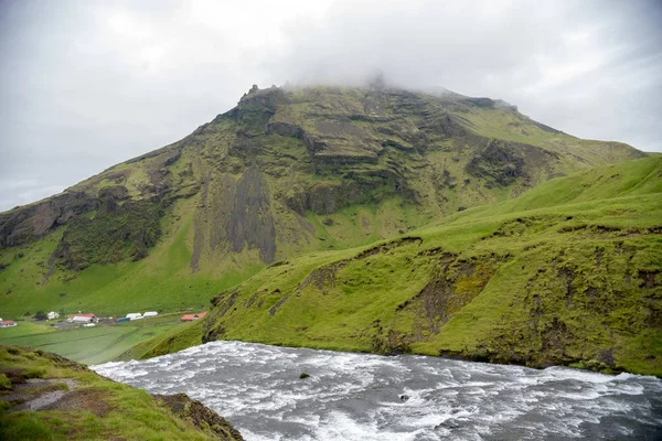Cachoeira Seljalandsfoss Costa Sul Islândia — Fotografia de Stock