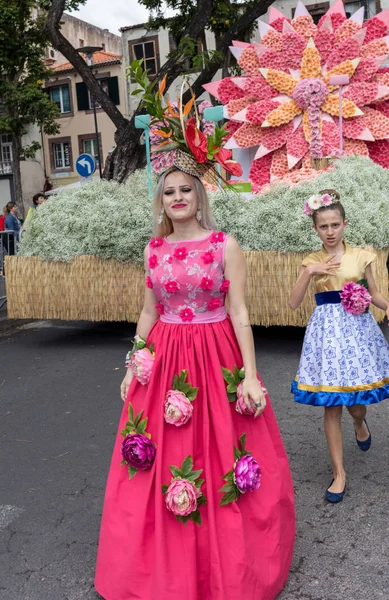 Funchal Madery Portugalia Kwietnia 2018 Coroczna Parada Madera Flower Festival — Zdjęcie stockowe