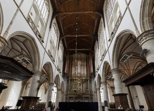 Alkmaar Nederland April 2017 Twee Organen Binnen Kerk Van Lawrence — Stockfoto