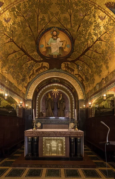 Montecassino Italia Junio 2017 Cripta Dentro Catedral Basílica Abadía Monte — Foto de Stock