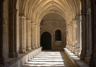Romanesk kilise, Saint Trophime Katedrali Arles Cloisters. Provence, Fransa