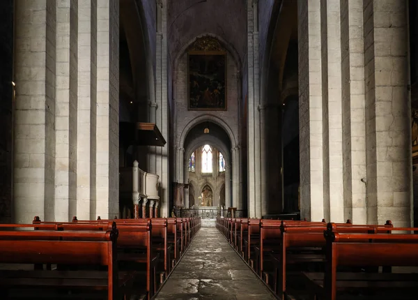 Arles Francia Giugno 2017 Navata Principale Altare Nella Cattedrale Saint — Foto Stock