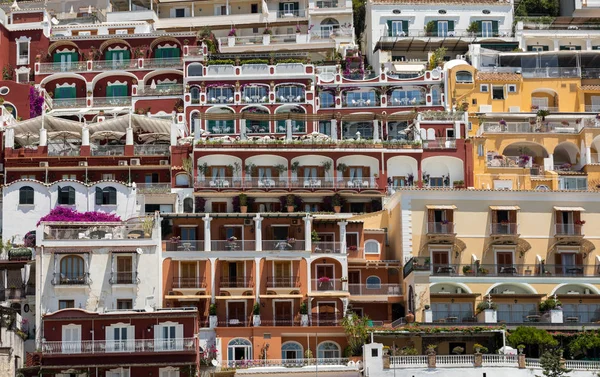 Small Town Positano Amalfi Coast Its Many Wonderful Colors Terraced — Stock Photo, Image