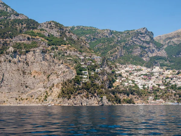 Positano Gezien Vanaf Zee Aan Amalfi Kust Regio Campania Italië — Stockfoto