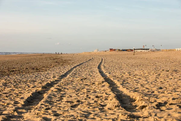 Вид Пляж Северное Море Катвиан Зее Южная Голландия Нидерланды — стоковое фото