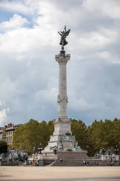 Bordéus França Setembro 2018 Esplanade Des Quinconces Fonte Monumento Aux — Fotografia de Stock