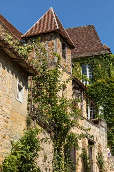 Sarlat Frankrijk September 2018 Historische Huizen Langs Montagne Straat Sarlat — Stockfoto