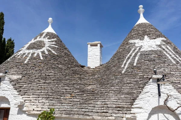 Steindach Des Trulli Hauses Alberobello Italien Der Baustil Ist Spezifisch — Stockfoto