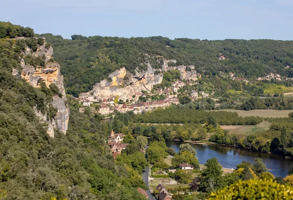 Roque Gageac Manzaralı Köy Dordogne Nehri Fransa — Stok fotoğraf