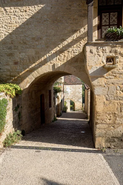 Dorp Rond Castelnaud Chapelle Kasteel Dordogne Vallei Perigord Noir Frankrijk — Stockfoto