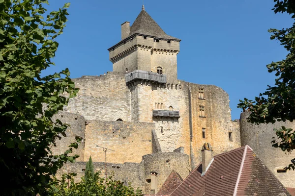 Chateau Castelnaud Średniowieczna Twierdza Castelnaud Chapelle Dordogne Akwitania Francja — Zdjęcie stockowe