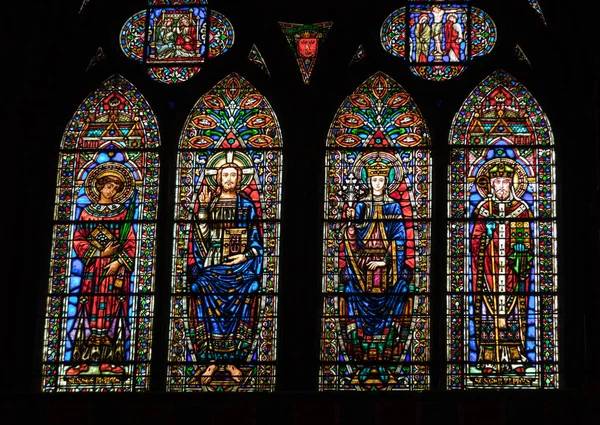 Cahors France September 2018 Stained Glass Windows Saint Etienne Cathedral — Stock Photo, Image