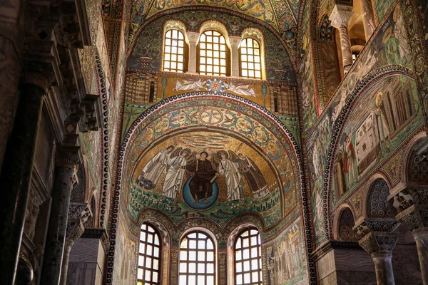 Ravenna Italië September 2019 Interieur Van Basiliek Van San Vitale — Stockfoto