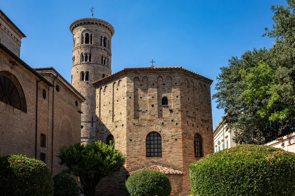 Baptistery Neon Ravenna Emilia Romagna Italy — Stock Photo, Image