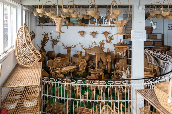 Camacha Madeira Portugal April 2018 Wicker Productss Sale Factory Shop — Stock Photo, Image