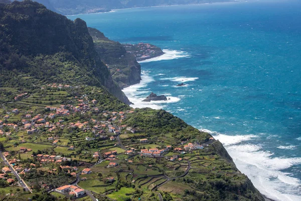 Arco Jorge Costa Norte Madeira Vista Desde Miradouro Beira Quinta —  Fotos de Stock